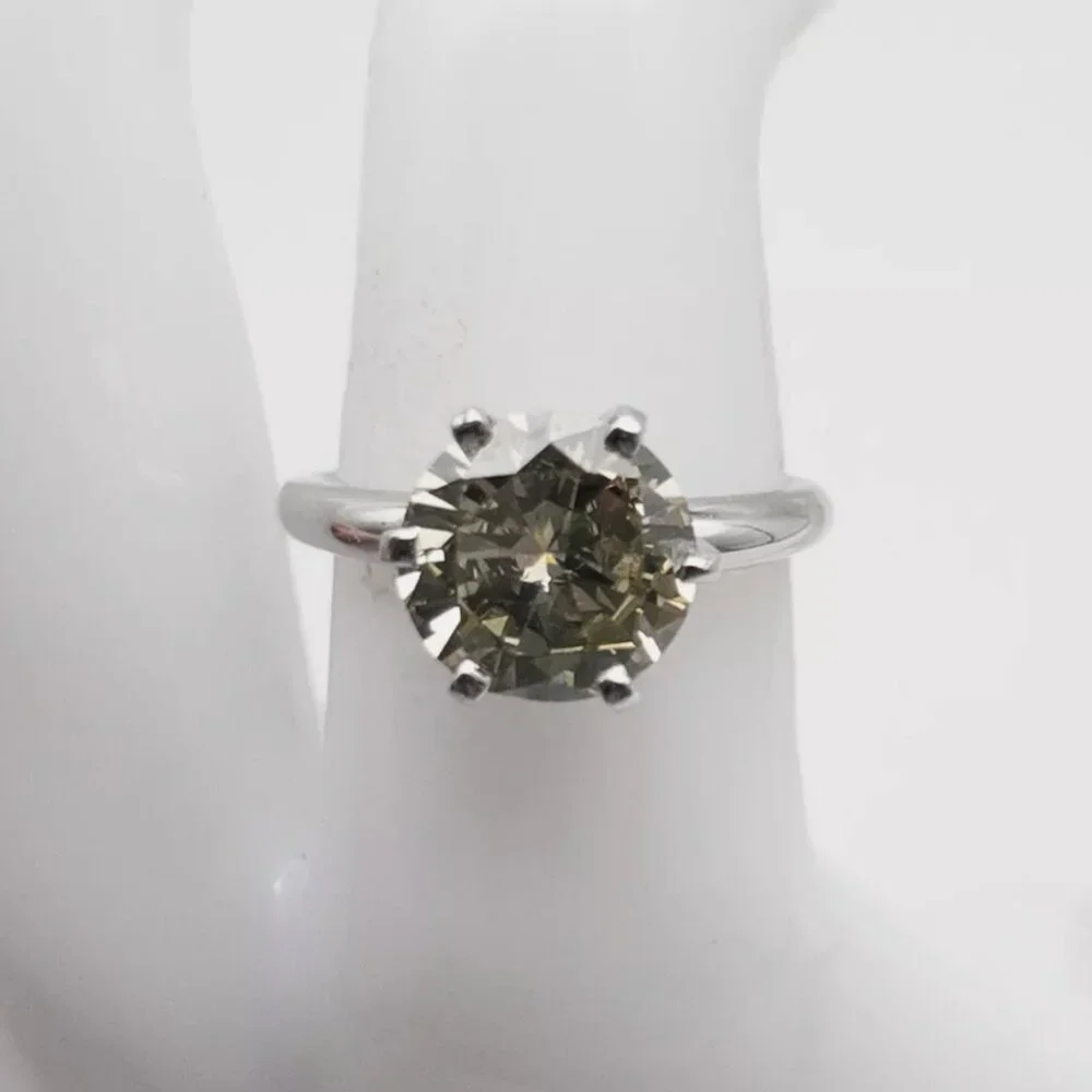 3CT ROUND DIAMOND PLATINUM WEDDING RING W/ GIA CERTIFICATE